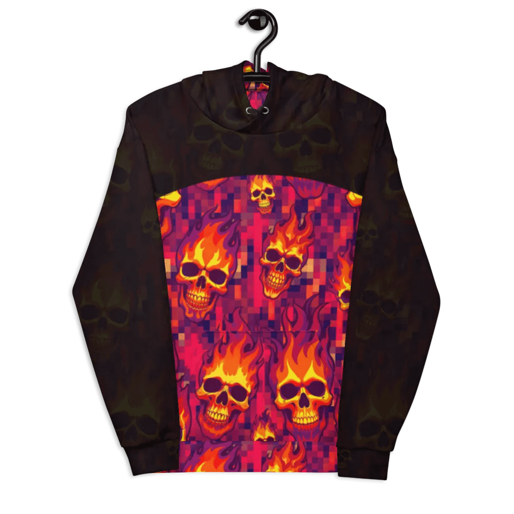 Neon Pixel Inferno Skulls (Obsidian) product image (7)