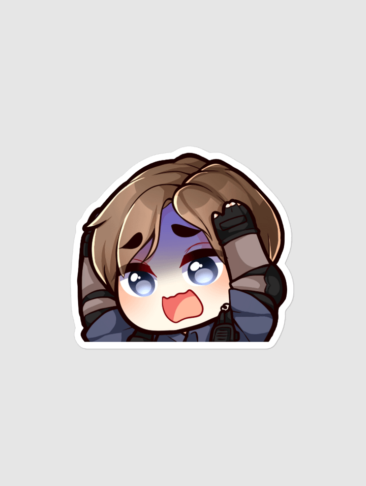 scared leon - large sticker product image (1)