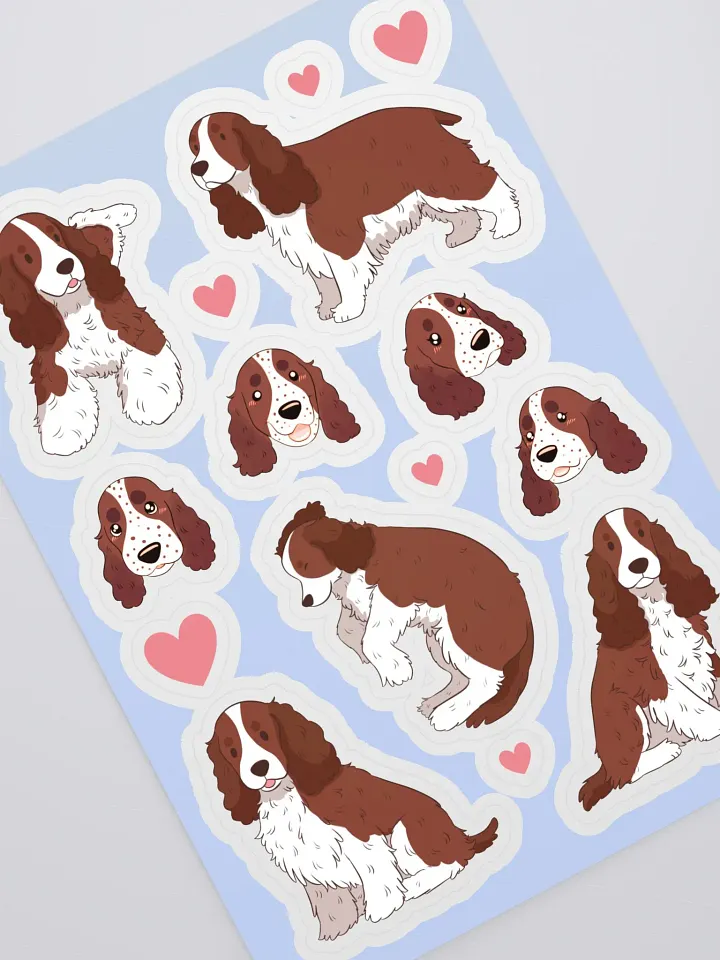 Playful English Cocker Spaniels Sticker Sheet product image (2)