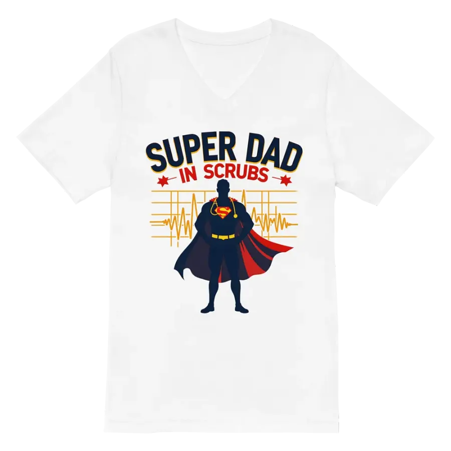 Super Dad in Scrubs V-Neck Tee product image (2)