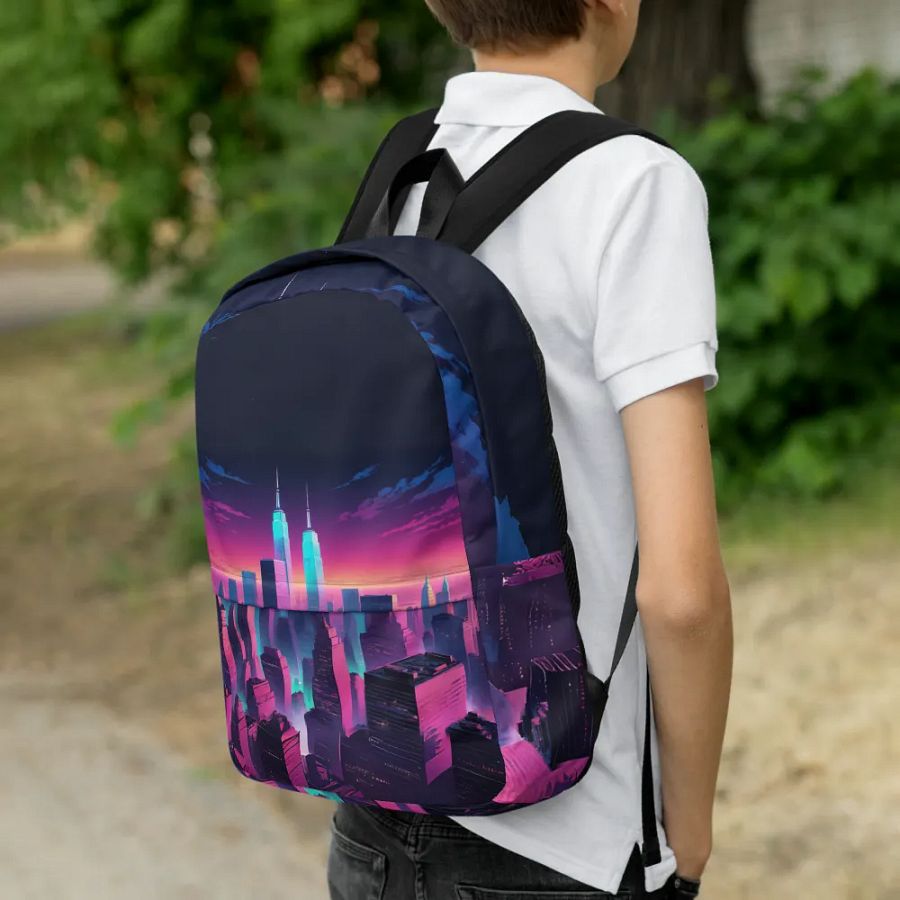 Vaporwave New York City All Over Print Backpack product image (10)