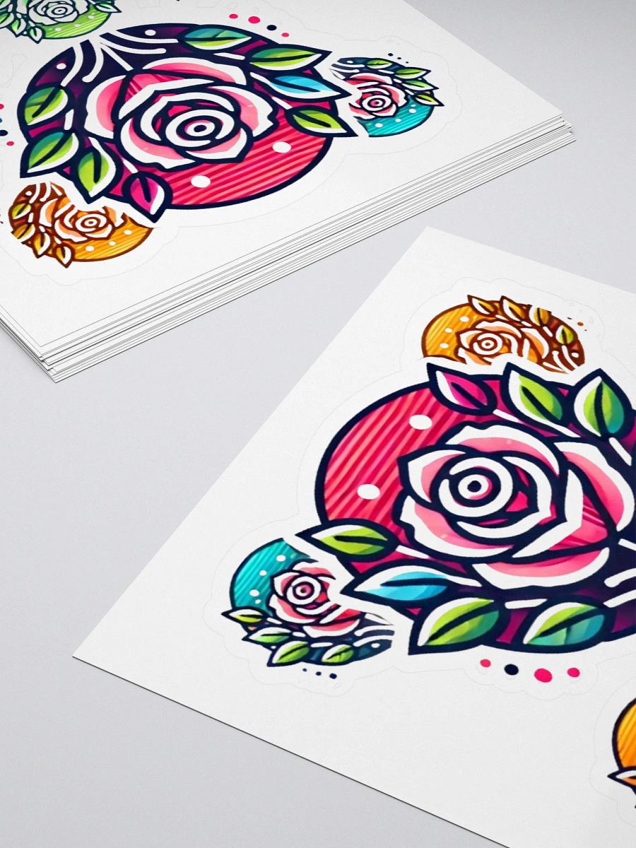 Symmetrical Rose Kiss-Cut Stickers product image (4)