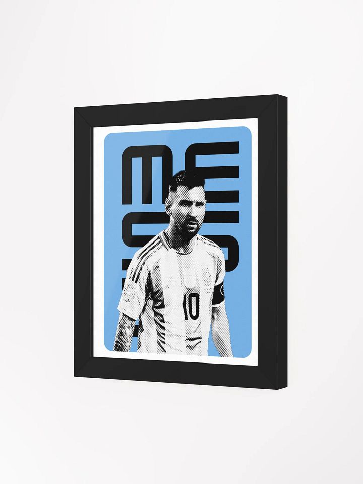 Lionel Messi BW Argentina Name Art Framed Print product image (1)