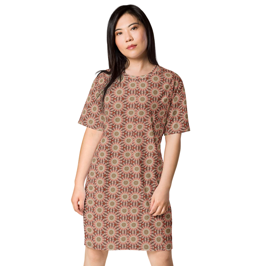 Abstract Suns Pattern Ladies T Shirt Dress product image (1)