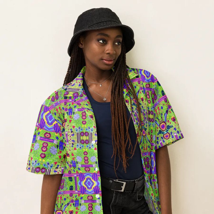 Abstract Doodle Life Unisex Hawaiian Shirt product image (7)