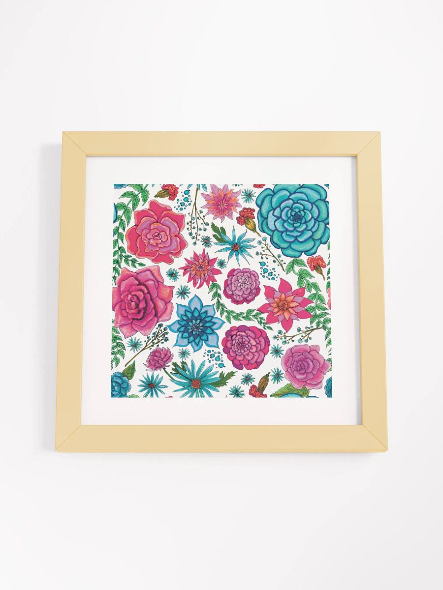Bold Blooms on White | Square Print | by Monique Faella Designs™ | Framed Coastal Wall Art | Museum-Quality Print product image (24)