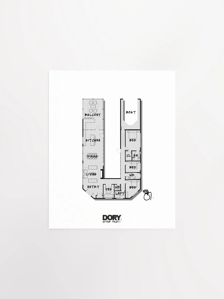 Alphabet Floor Plan Poster - U product image (1)