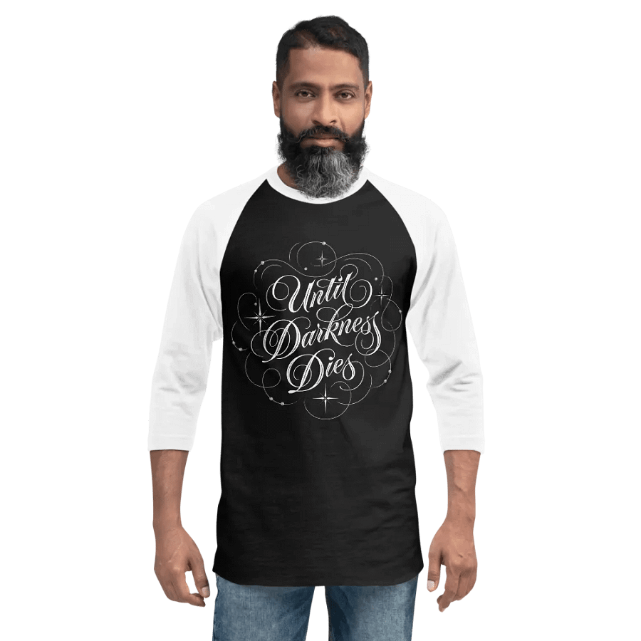Until Darkness Dies (swirls design) Fine Jersey Raglan Tee product image (7)