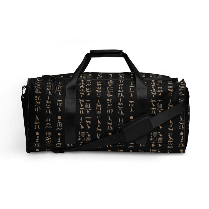Isis Black Hieroglyphs All-Over Duffle product image (1)