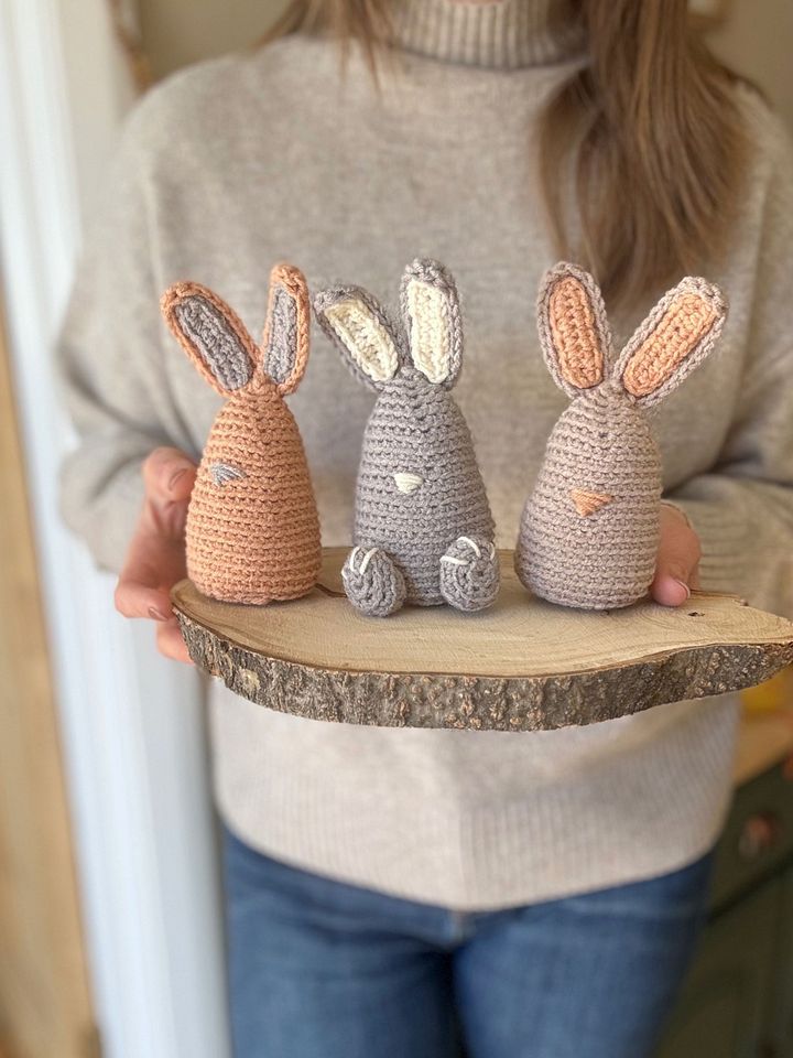 Crochet Bunny Pattern Pdf - Amigurumi Rabbit, Easter Egg Cozy, Home Decor and Toy - make with any yarn product image (1)