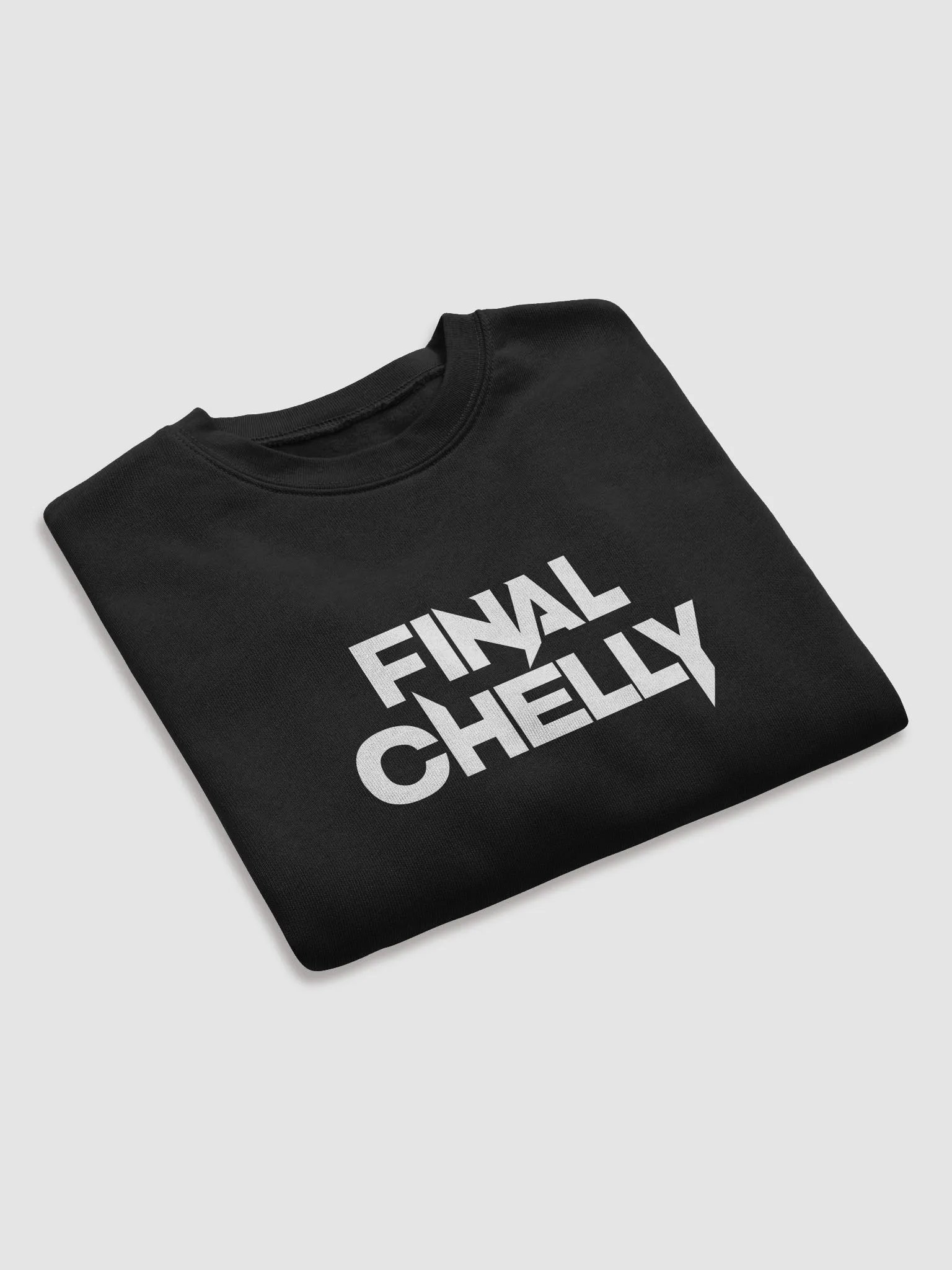 Final Chelly Logo Womens Fleece Crop Top Printed Sweatshirt product image (4)