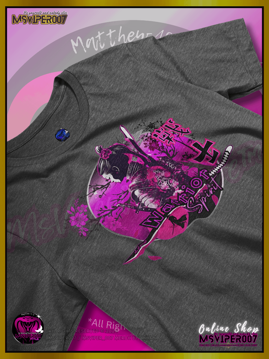 T-Shirt - MsViper007's "Warrior Spirit" (royal pink) - Comfort T-shirt By Anna H. product image (3)
