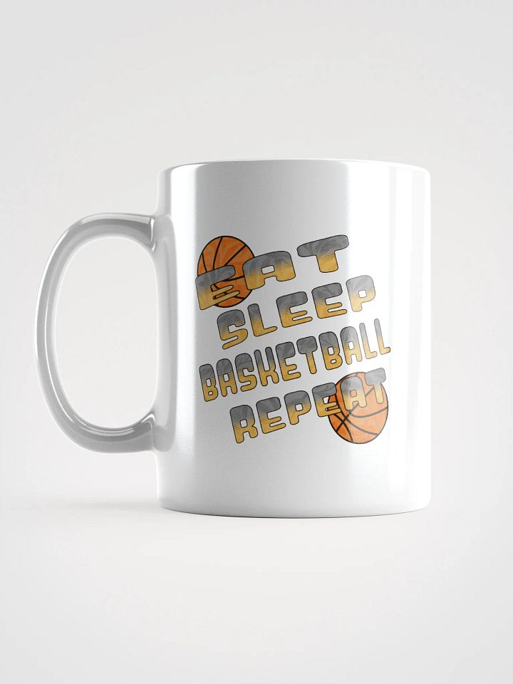 Eat Sleep Basketball Repeat Bliss White Glossy Mug product image (1)