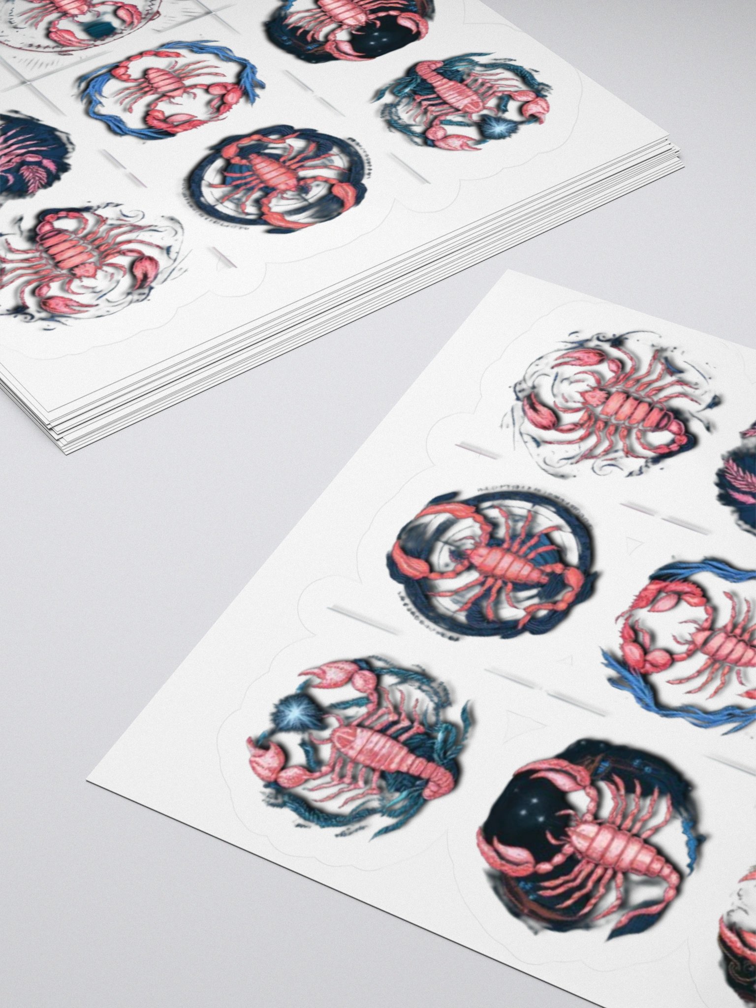 Exclusive Scorpio Zodiac Sticker: Pink Scorpion with Swirling Design - Perfect for Astrology Lovers! product image (12)