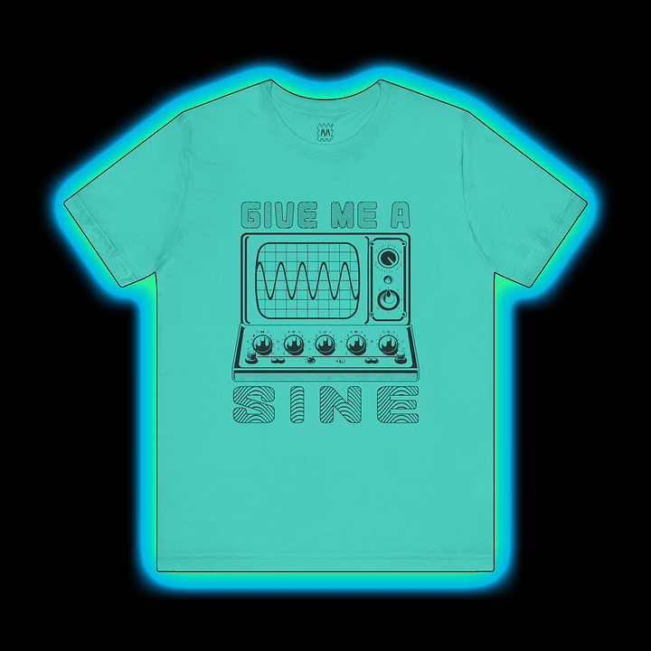 Give Me A Sine - Modular Synthesizer Waveform T-Shirt (BLACK PRINT) product image (1)