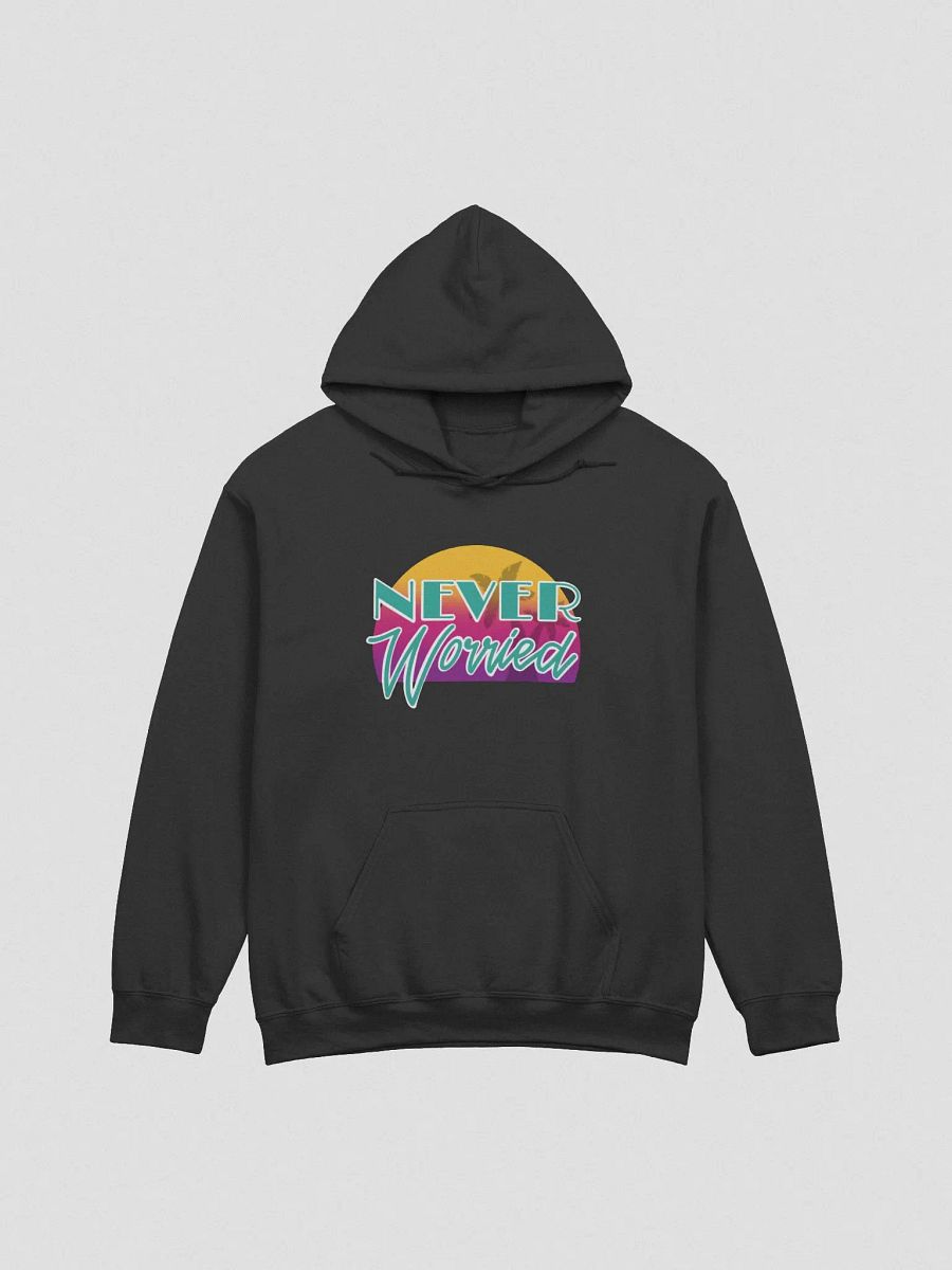 Teal Never Worried Gildan Hoodie product image (1)
