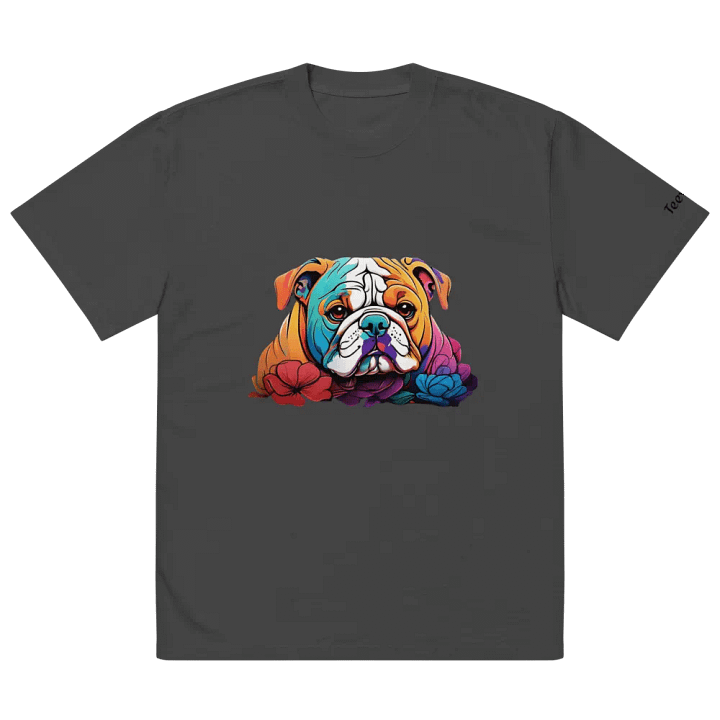 Bulldog Blossom Oversized T-Shirt product image (2)