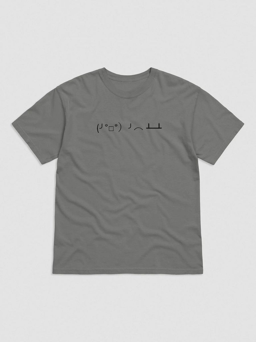 ASCII Face Table Flip Embroidered T-Shirt product image (1)