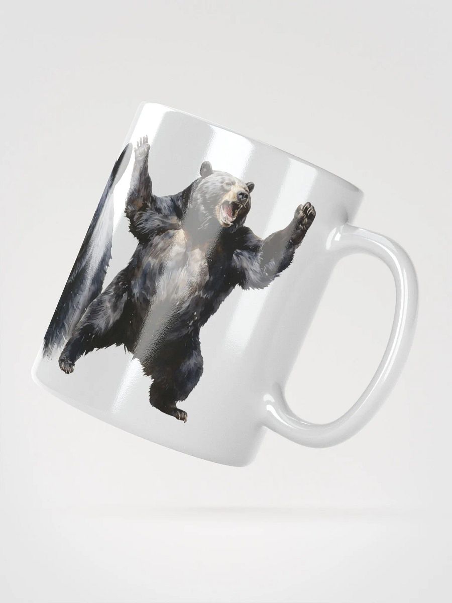 Black Bear Panoramic White Glossy Mug product image (4)