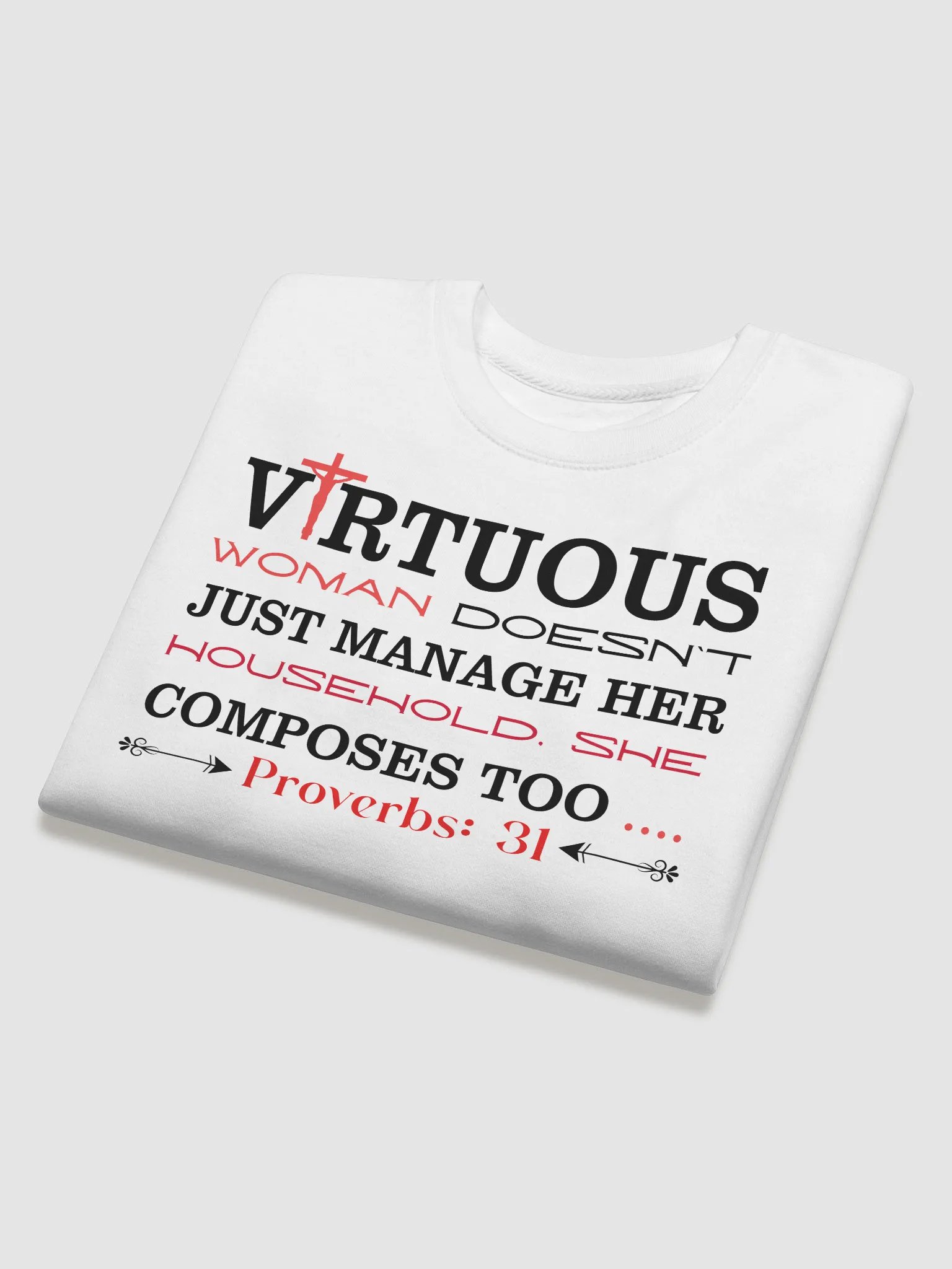 Virtuous Woman Inspirational Comfort Heritage Sweatshirt product image (4)