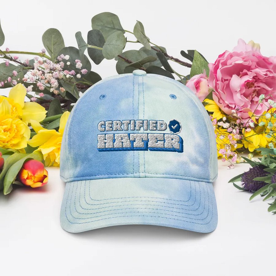Certified Hater Tie-Dye Dad Hat (Blue) product image (3)