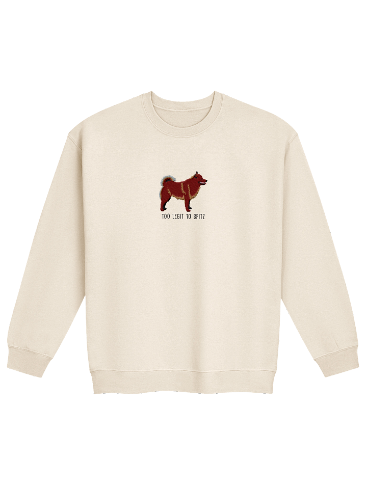 Too Legit to Spitz Sweatshirt (Embroidered) of a Schipperke(Red) product image (21)
