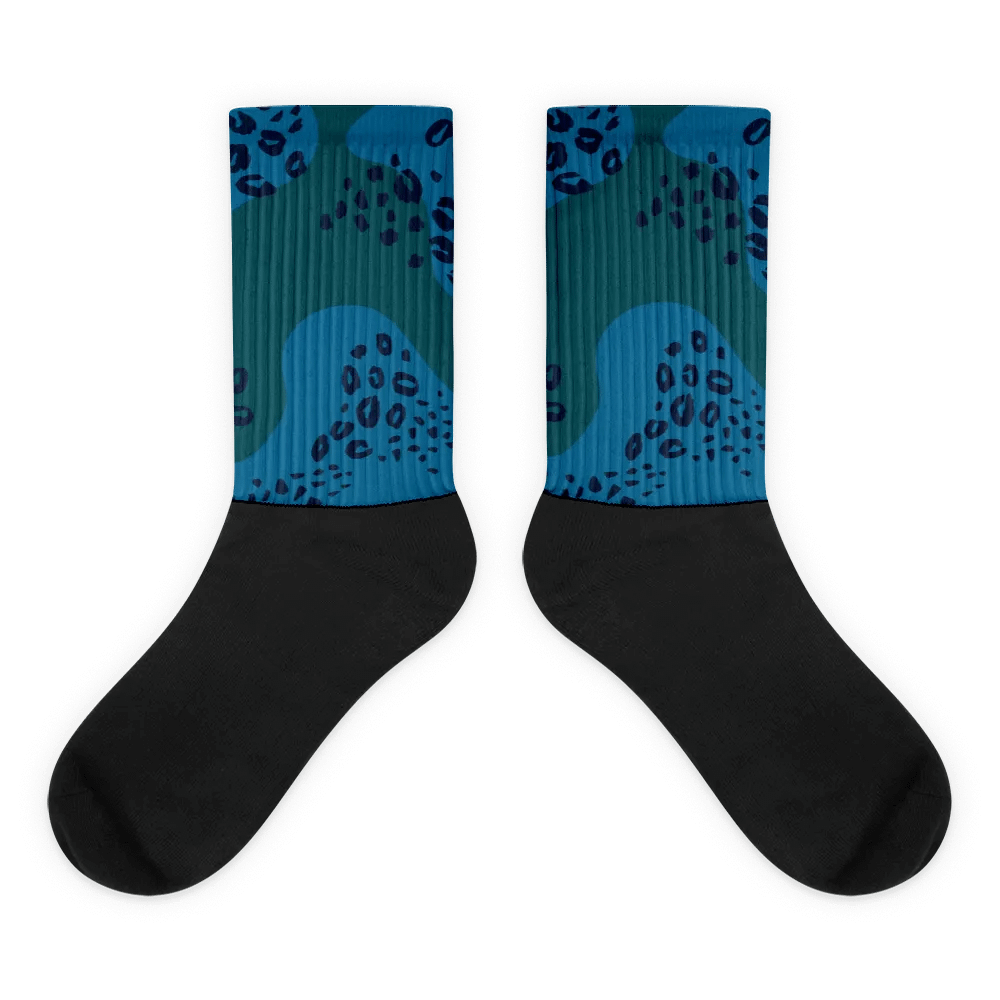 Leopard Blue Sublimation Socks product image (1)