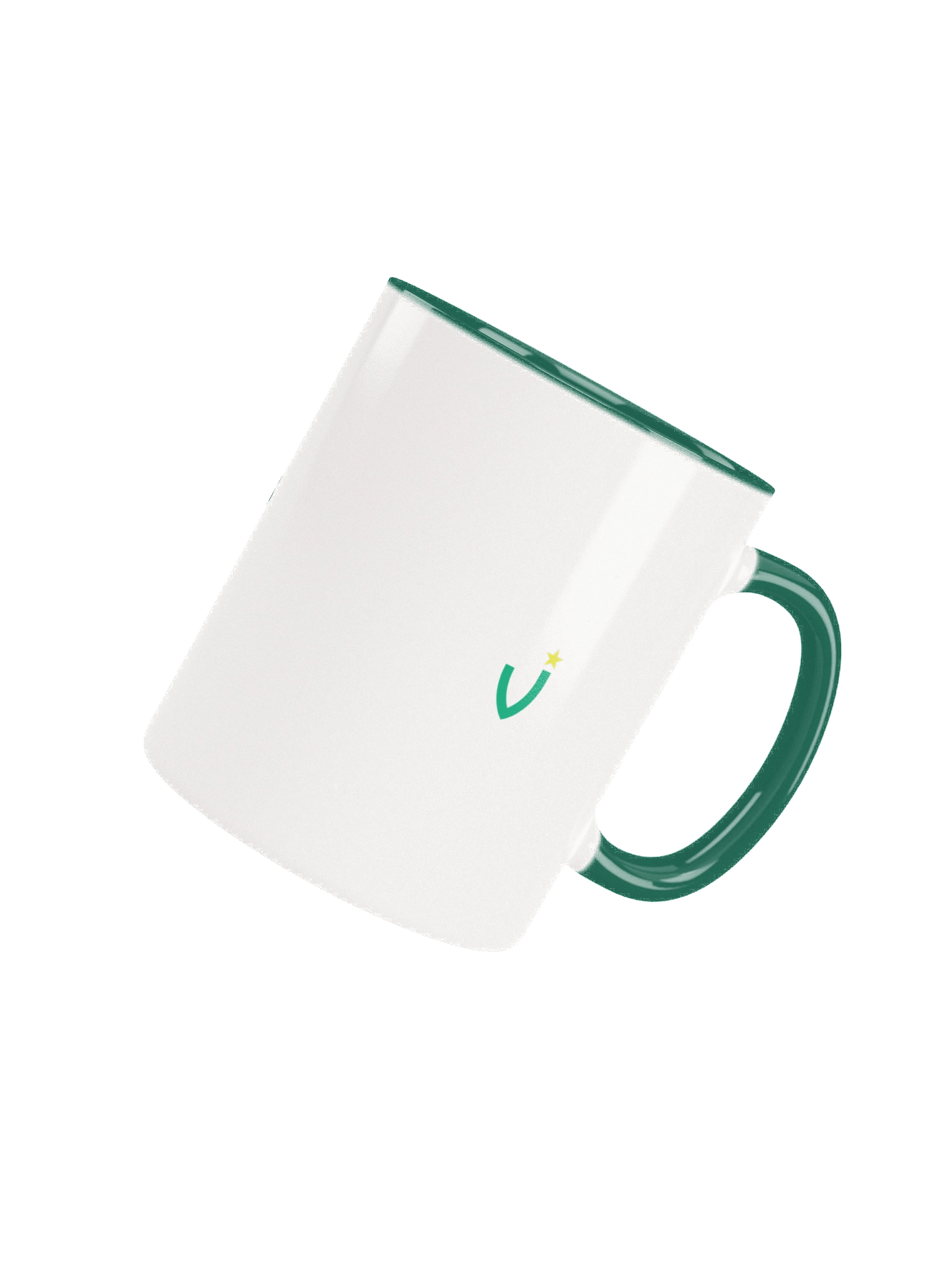 EACH SIP INSPIRES A WINNING DAY Ceramic Mug with Dark Green Inside product image (5)