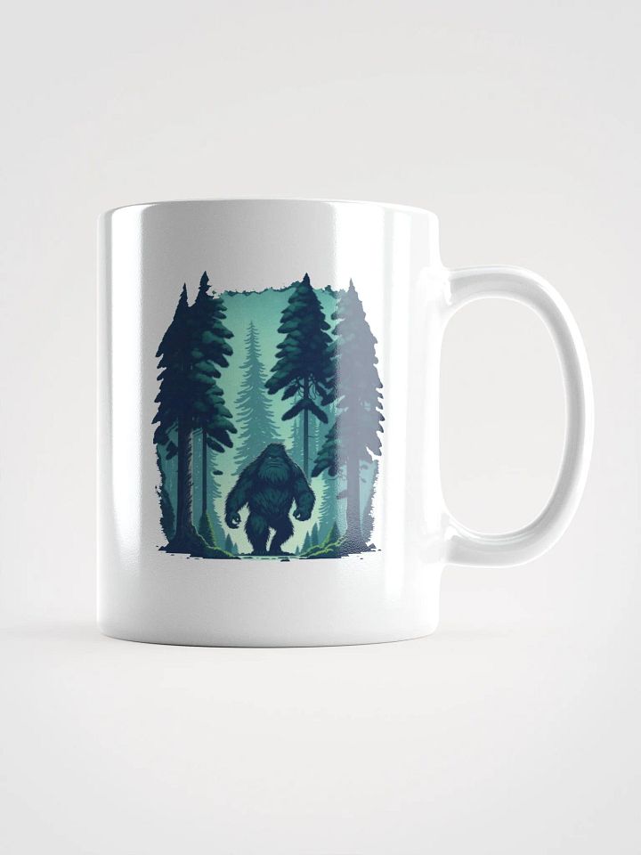 Sasquatch in the midst of a pine forest Mug product image (1)