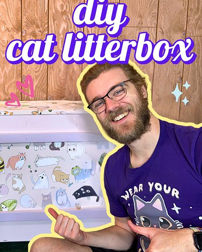Link in my bio for the video and build plans! Check out my easy DIY video for building your own cat litter box cabinet 🐱

#En...