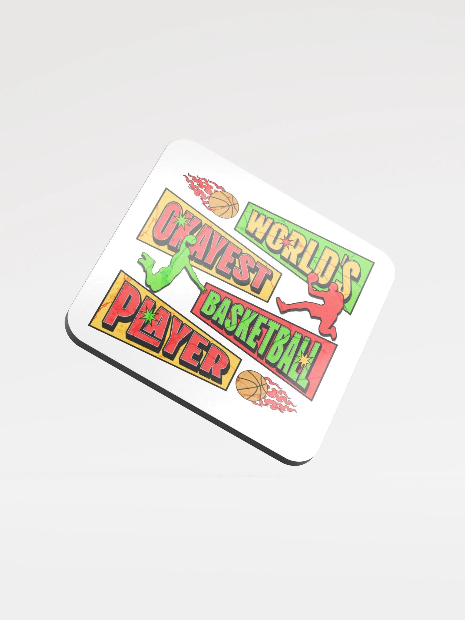 Worlds Okayest Basketball Player Cork Coaster product image (2)