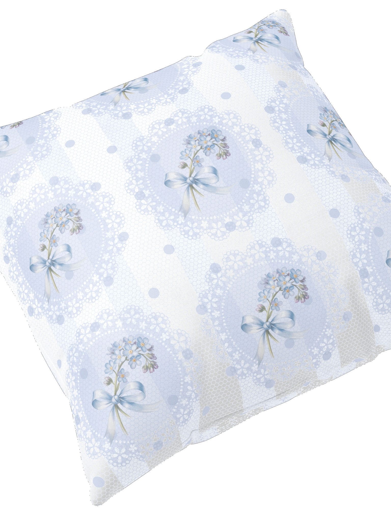 Forget-Me-Not Heirloom Pillow Lace Floral Stripes Pattern product image (5)