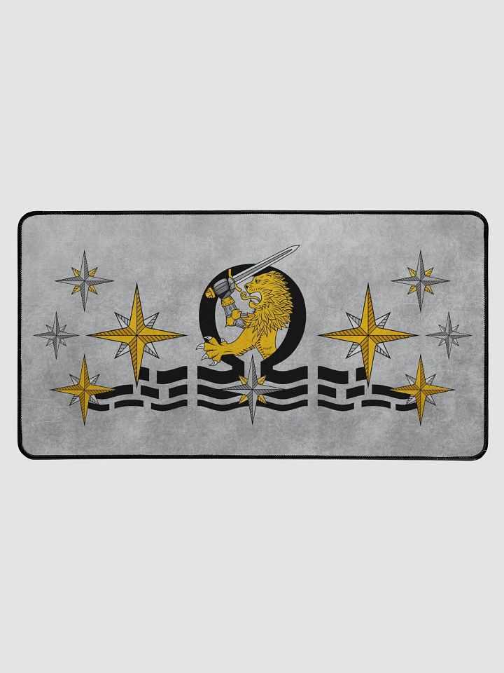 Desk Mat 15.5" x 31.5", Lion, Waves, Gray product image (1)