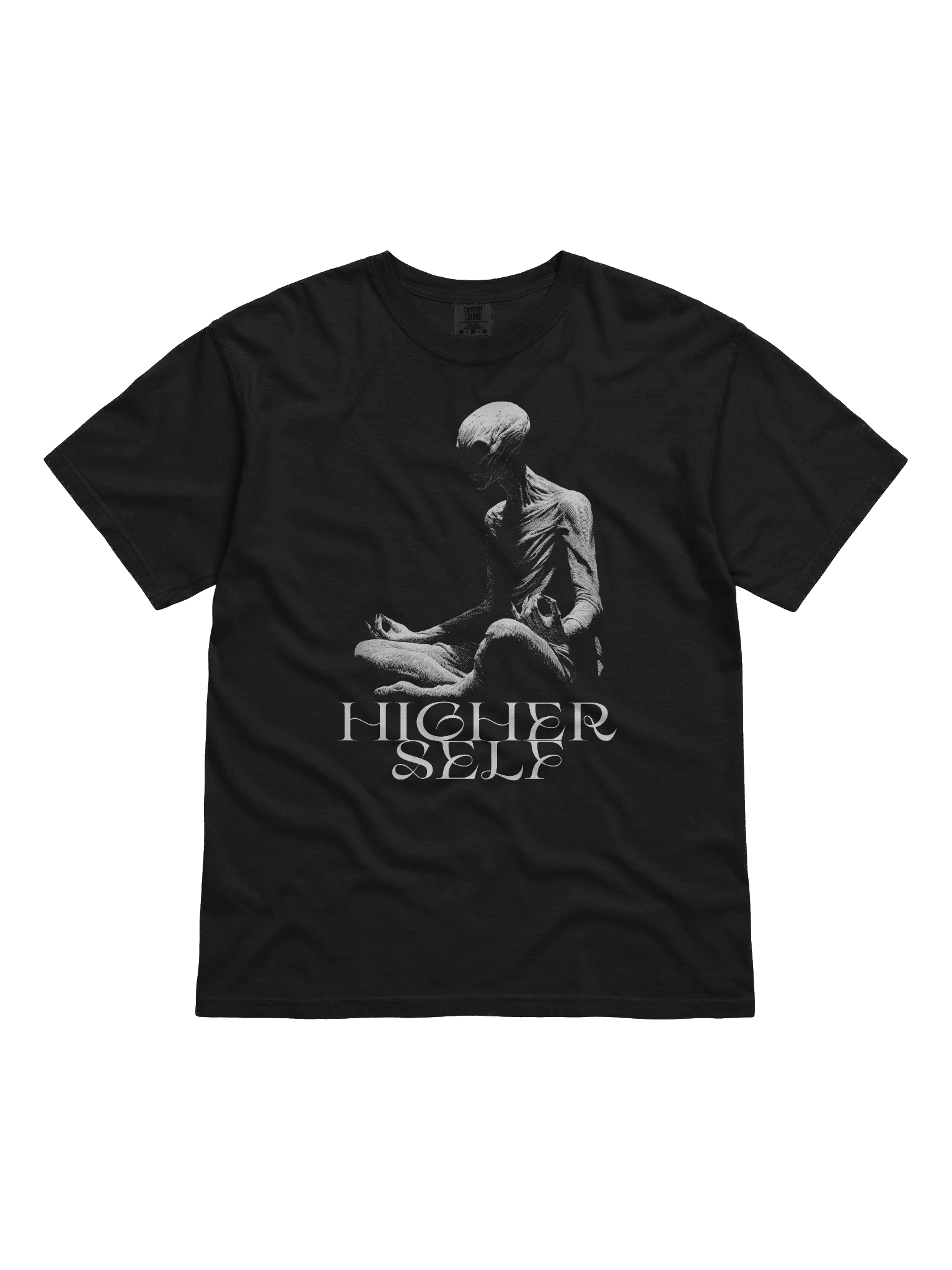 HIGHER SELF, Meditating Alien Extraterrestrial, UFO, UAP, Meditation, spiritual soul T-Shirt product image (1)