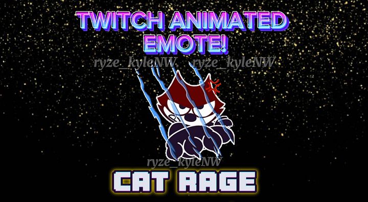 Twitch Animated Emote CAT RAGE product image (1)