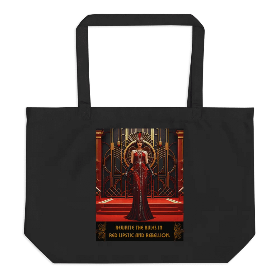 Rewrite the Rules in Red Lipstick and Rebellion - Organic Cotton Tote product image (1)
