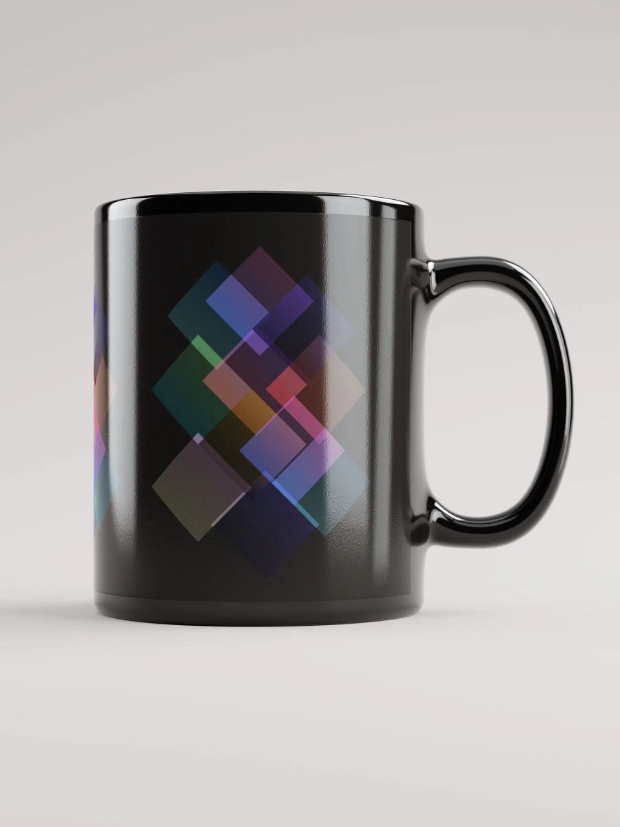 Geometric Gradient Artistic Squares Black Mug product image (7)