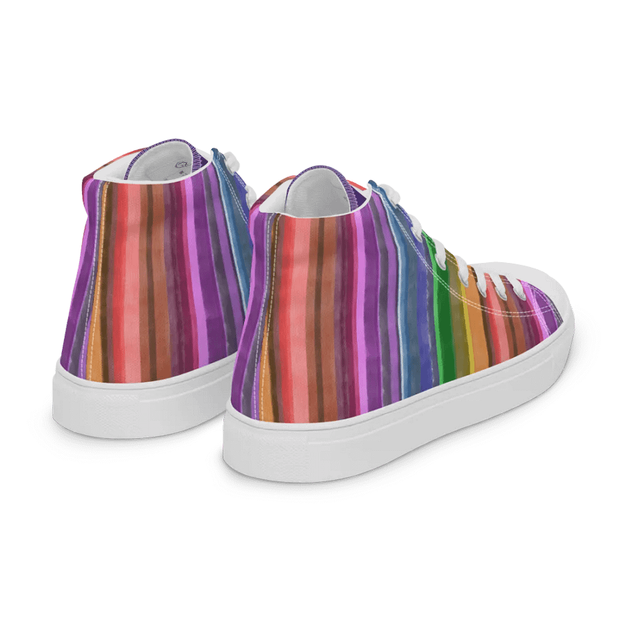 Cool Gouache Women's High-Top Canvas Shoes product image (18)