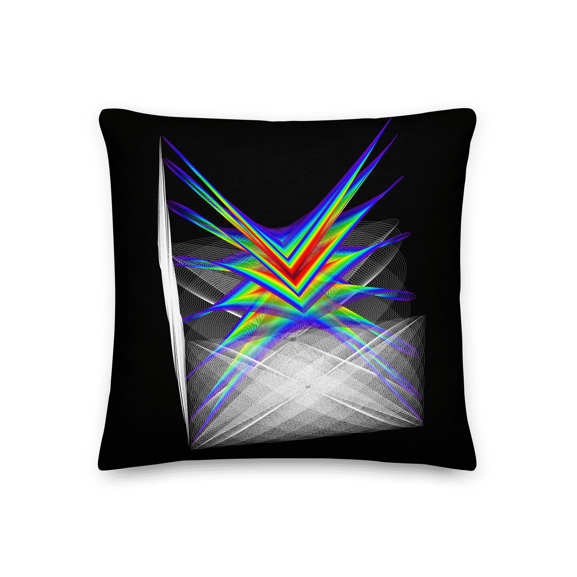 Cubed Oscillations - Lissajous Figures Mathematical Art Pillow product image (1)