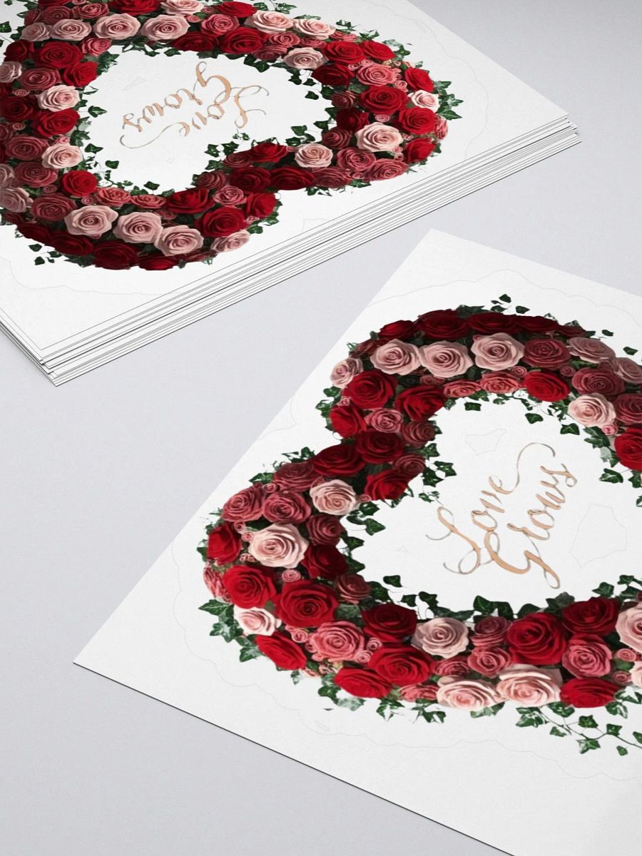 Love Grows Rose Heart Stickers product image (16)