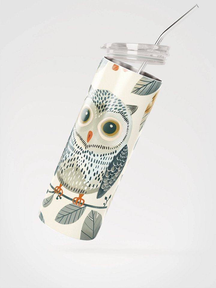 Autumn Owl Stainless Steel Tumbler product image (2)