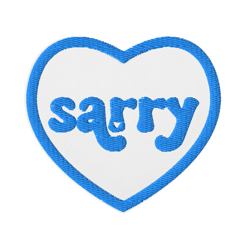 sarry logo iron on patch