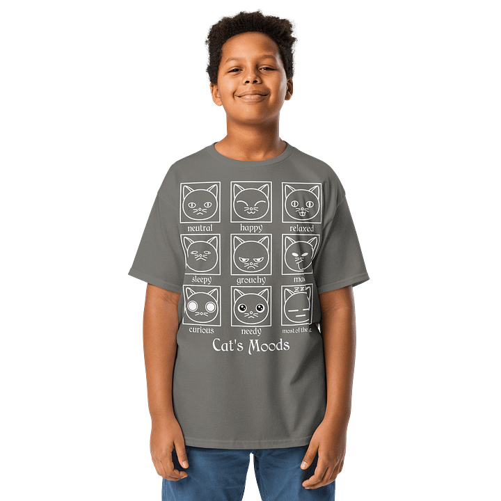 Cat's Moods - Unisex Youth Heavyweight T-shirt product image (1)