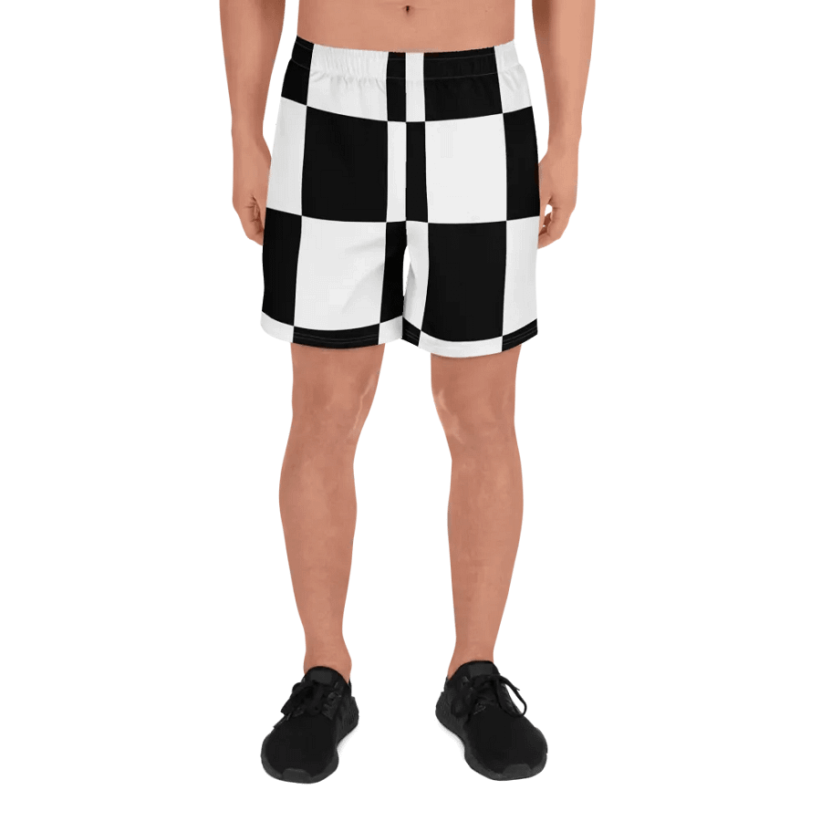 Wide Leg Elastic Checkered XXX Shorts product image (8)