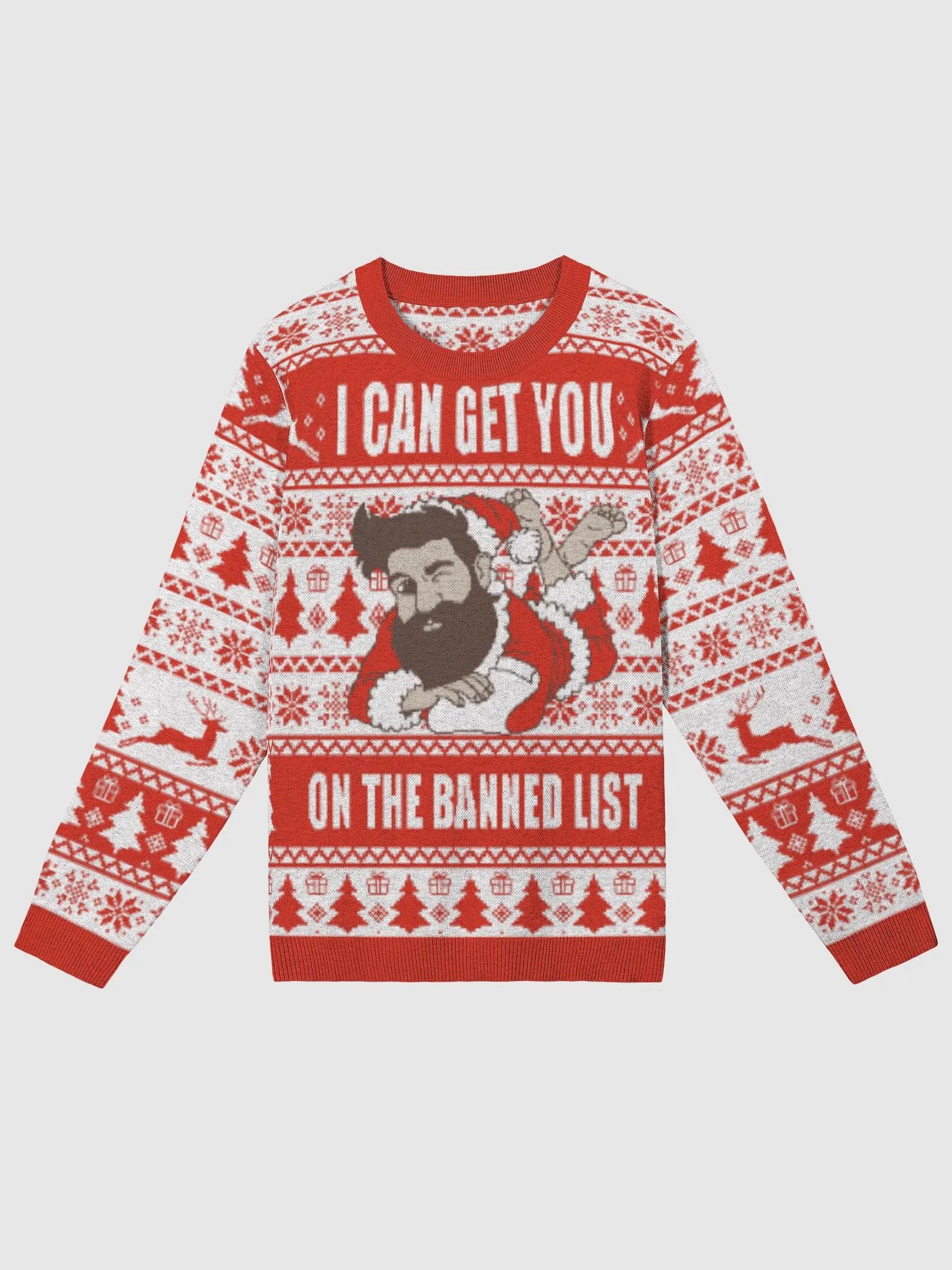 Jon's Naughty Banned List Sweater RED product image (1)