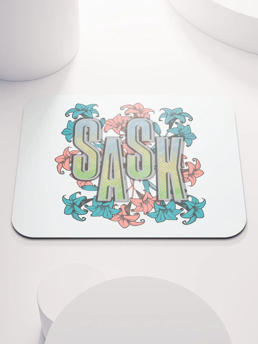 Sask Saskatoon Saskatchewan Floral Gradient Mouse Pad product image (2)