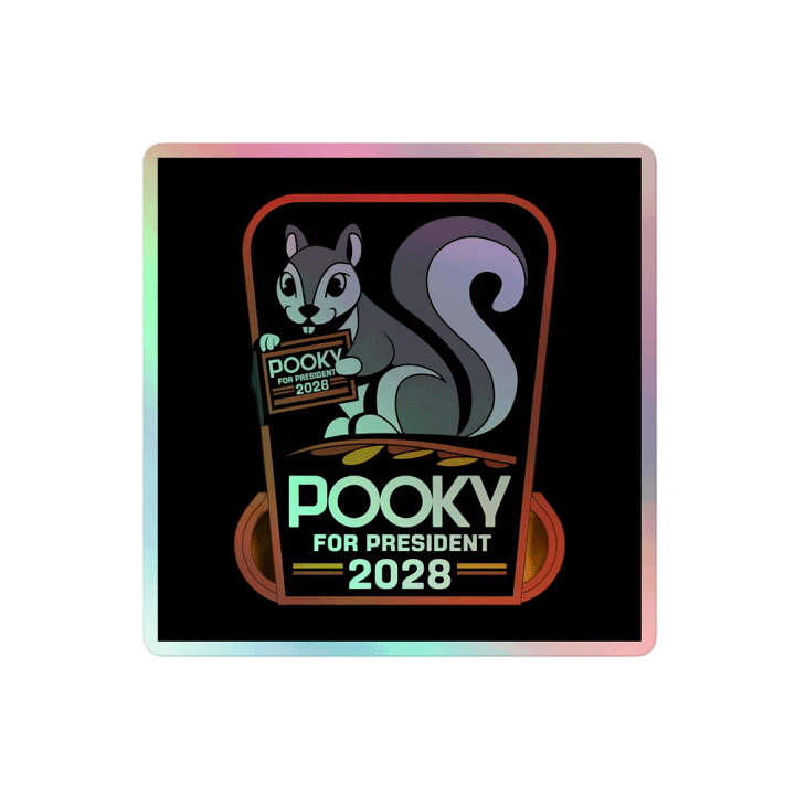 Pooky for President 2028 Holographic Sticker Sheet product image (2)