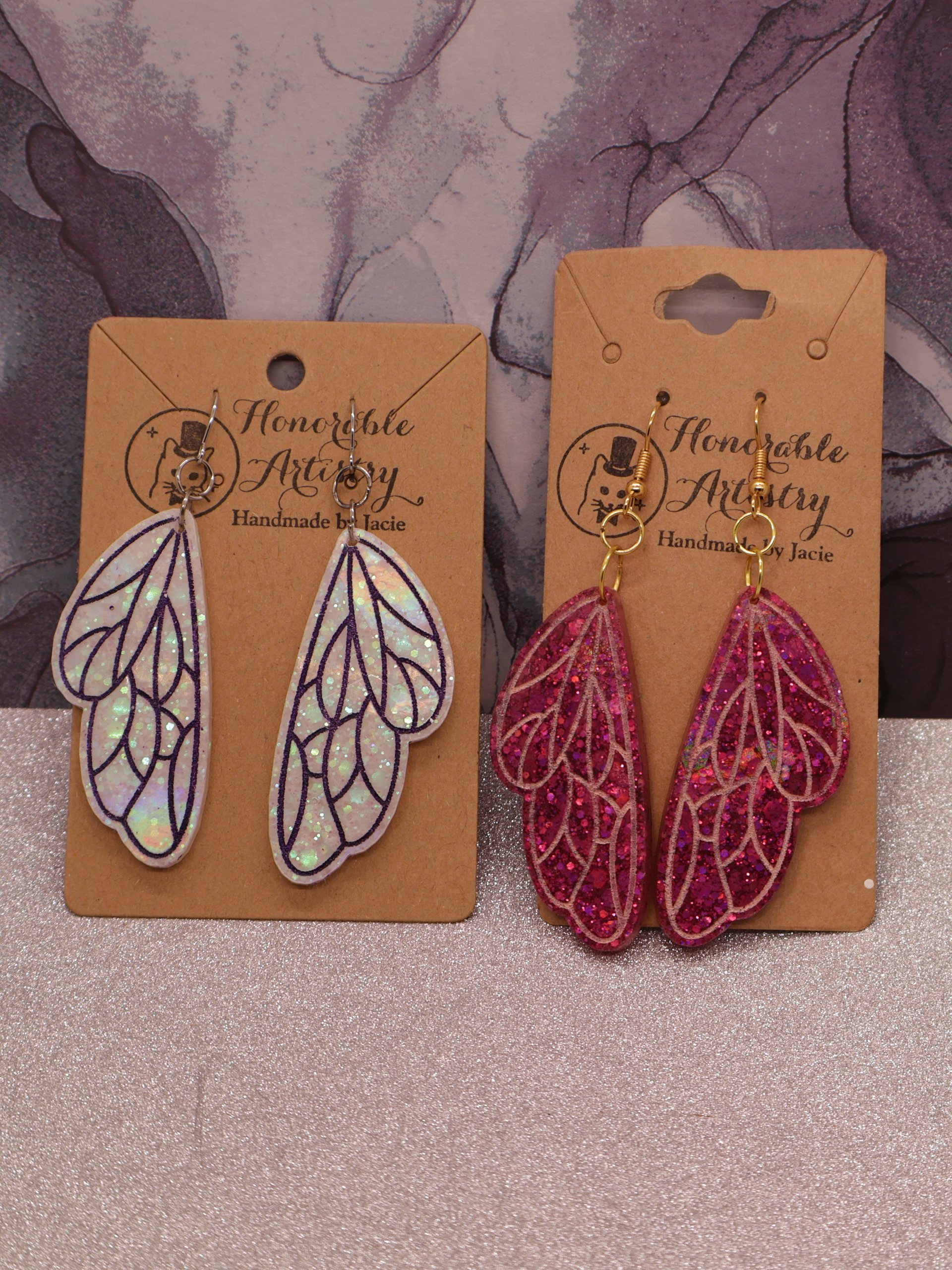 Holographic Fairy Wing Earrings Version 1 product image (3)