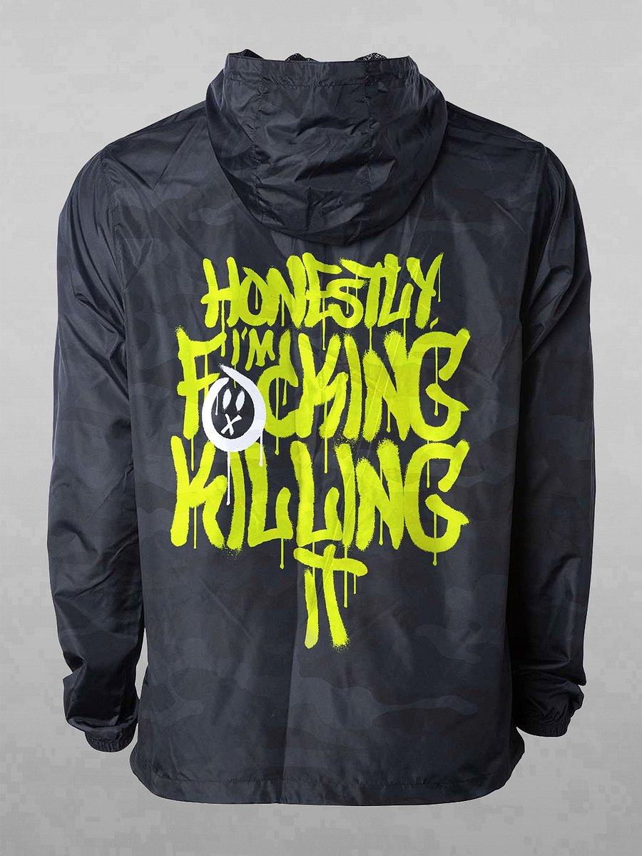 I'M KILLING IT WINDBREAKER - BLACK CAMO product image (1)