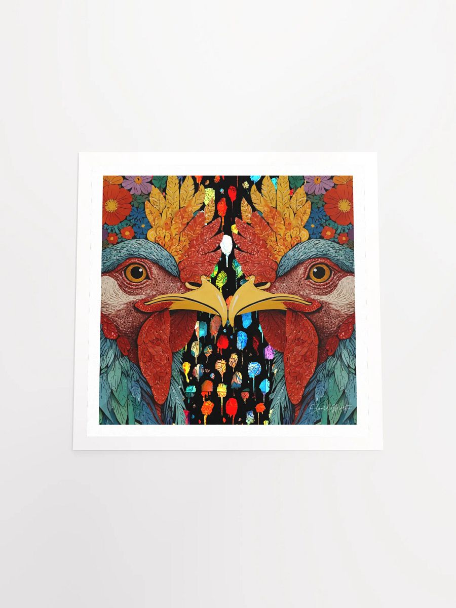 Symmetrical Rooster Heads Poster product image (5)